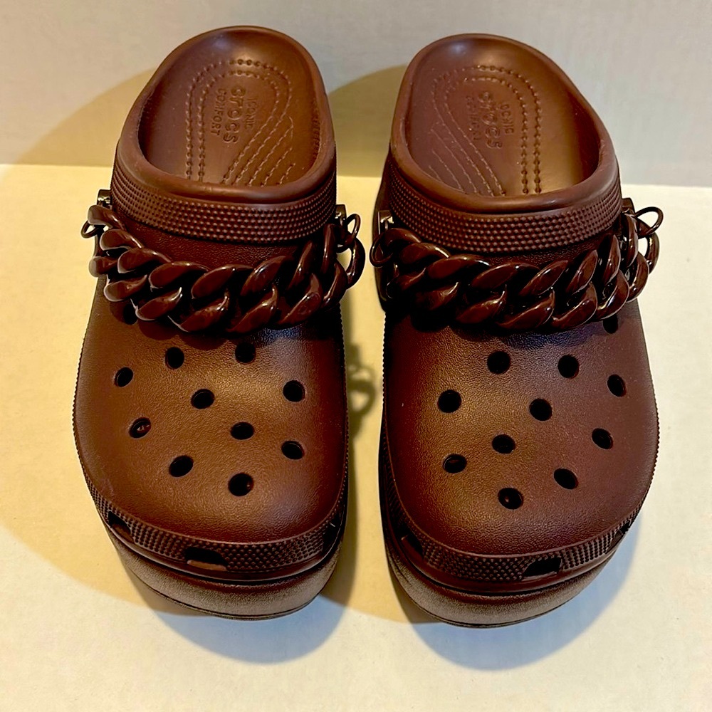 🔖 CROCS Siren Chain Clog High-Heel Stylish Unisex Light Weight Size 7